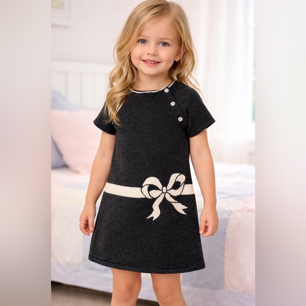 Cashmere Blend Knit Toddler Dresses Twins perfect for the holidays!
